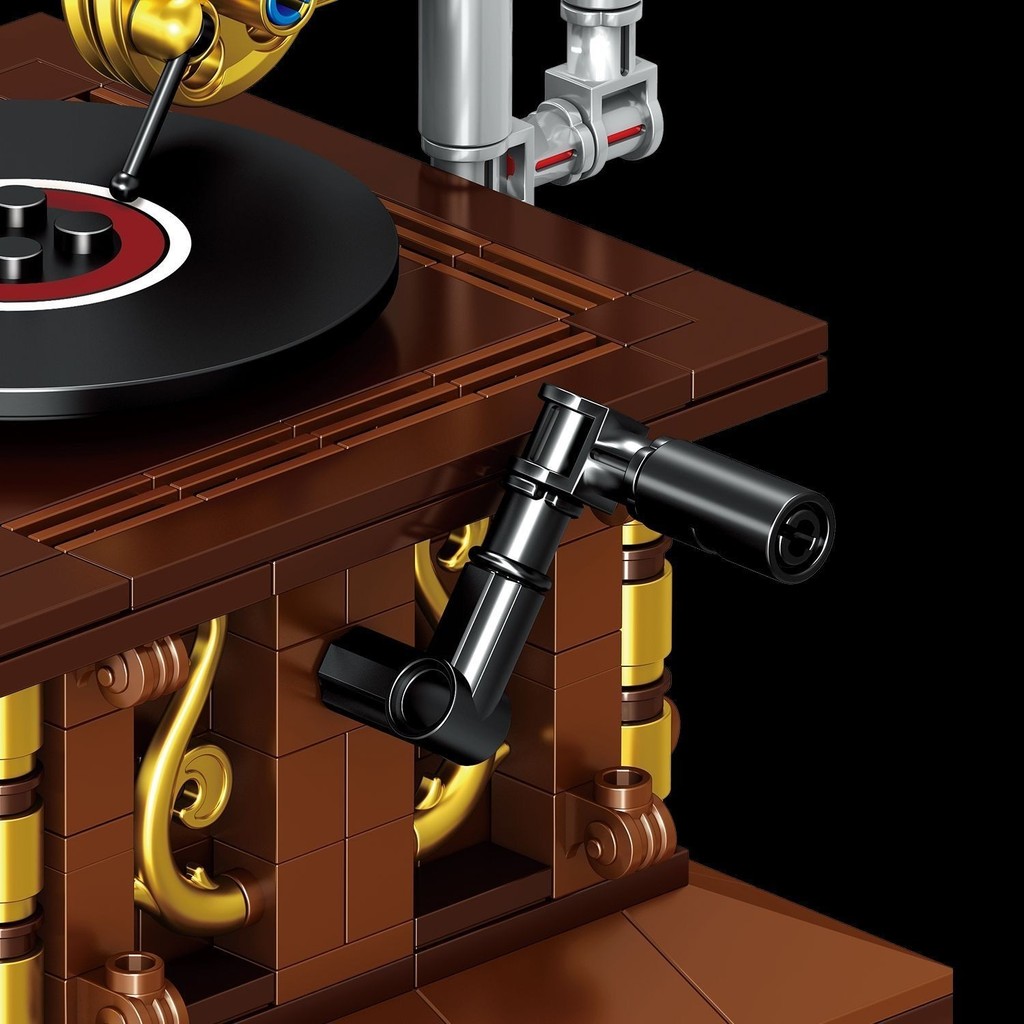 Tương thích với các hạt Lego Điện thoại kiểu cũ Khối xây dựng cổ điển Đài phát thanh Máy may Máy lắp