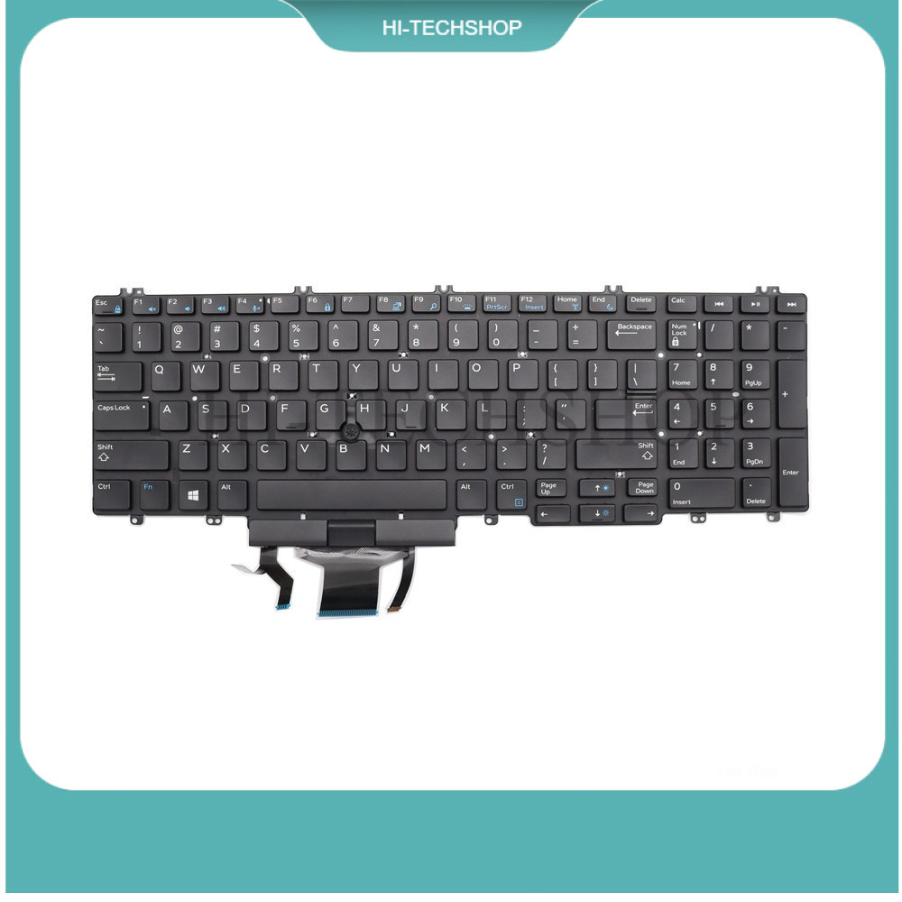 ⭐ [ZIN] Bàn Phím Keyboard Laptop Dell Precision 7530 M7530 M7730 17 7730 7540 7740 E7530 M7530 Có Le