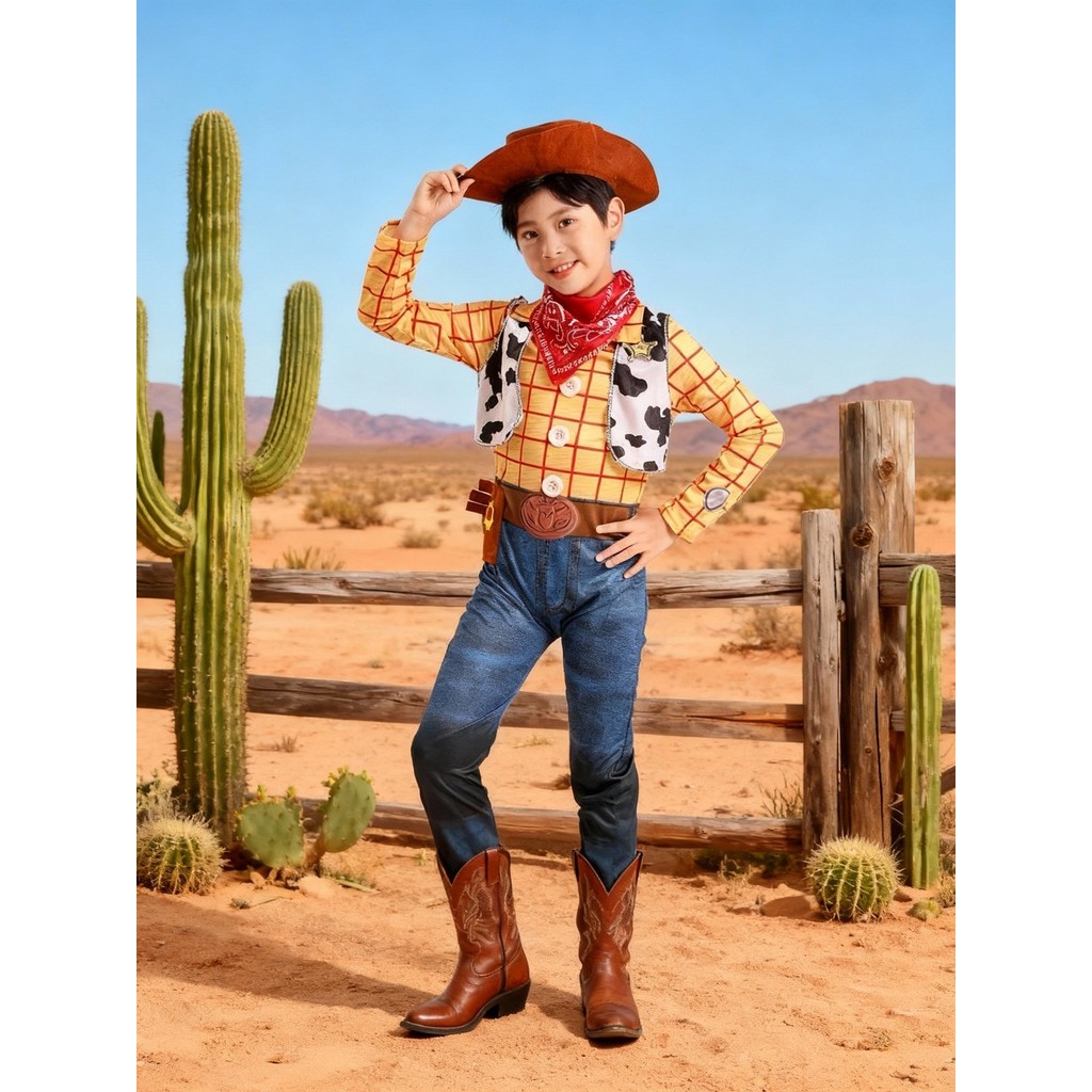 Câu chuyện đồ chơi Halloween Kids Buzz Lightyear & Woody Cowboy Muscle Cosplay Trang phục