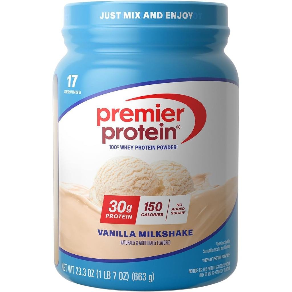 Bột Protein Premier Vanilla Flavor - 30g Protein/Serving, Whey Protein Isolate, Keto-Friendly, Soy &