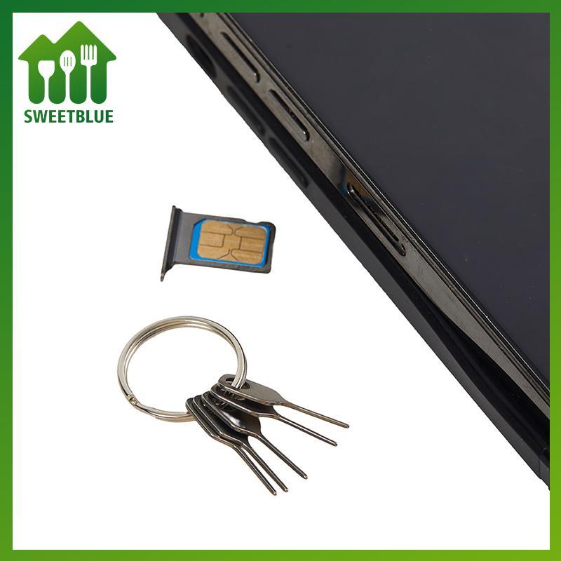 SWEET 5 Cái / bộ Thẻ SIM Eject Pin Dụng Cụ Chìa Khóa Kim Thẻ SIM Khay Đựng Eject Pin Cho Điện Thoại 