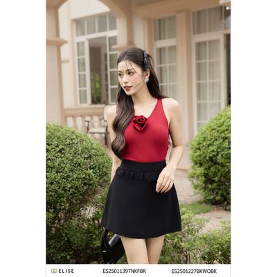 Áo thun sát nách đính hoa thiết kế Elise ES2501139TNKFBR