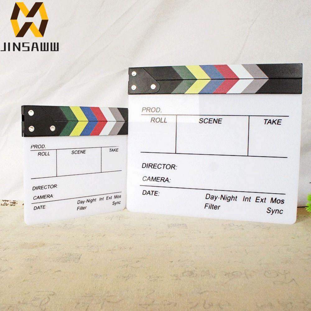 JENIFERDZ Regisseur Scene Clapperboard, Acrylic Prop Photography Prop Ban Regisseur, Đồ trang trí ch