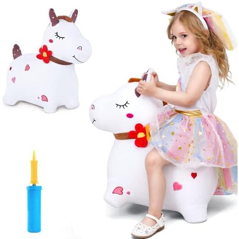 IPlay, iLearn Bouncy Pals Brown Hopping Horse, Đồ chơi phễu động vật sang trọng cho trẻ mới biết đi,