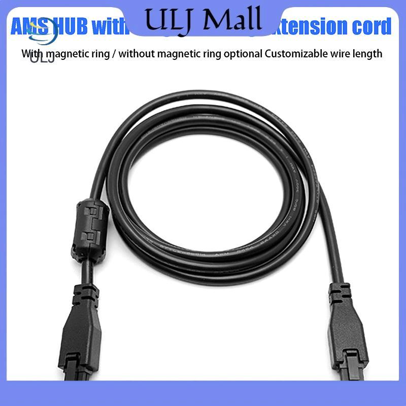 ULJ Dành Cho Bambu Lab X1 / P1 AMS Cáp Nối Dài AMS HUB 1M 2M 6 Chân Với Cáp Nối Dài Vòng Từ Tính Cho