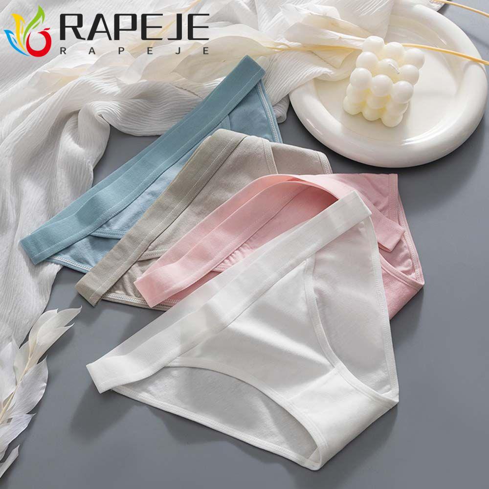 RAPEJE Quần Lót Nữ Initiate Cotton Đàn Hồi Tốt, Màu Đơn Sắc Siêu Nhẹ Nhàng Mùa Hè