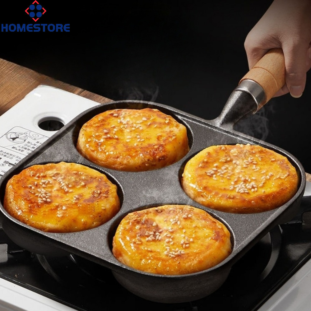 [Homestore]Non-Stick 4-in-1 Cast Iron Egg Cooker - Suitable for gas stove and induction