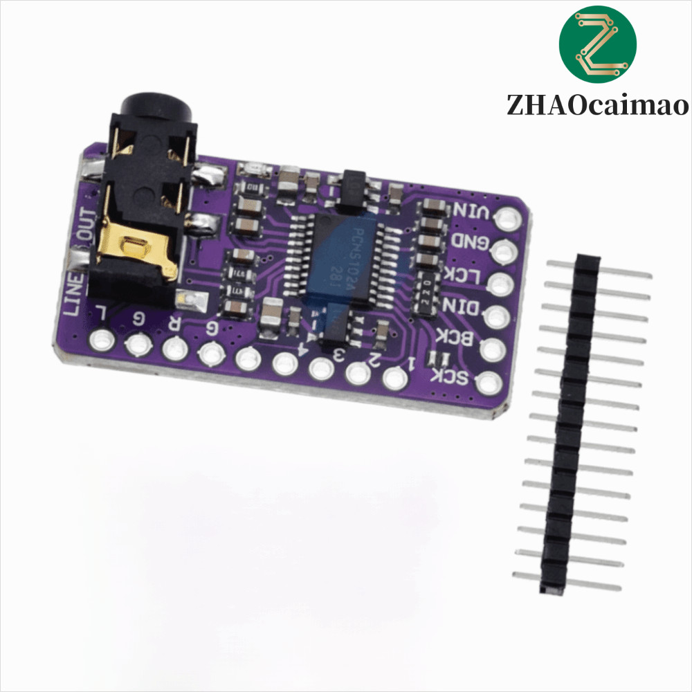 Máy nghe nhạc ZHAOCAIMAO PCM5102A I2S, Giao diện âm thanh kỹ thuật số Mô-đun máy nghe nhạc I2S I2S, 