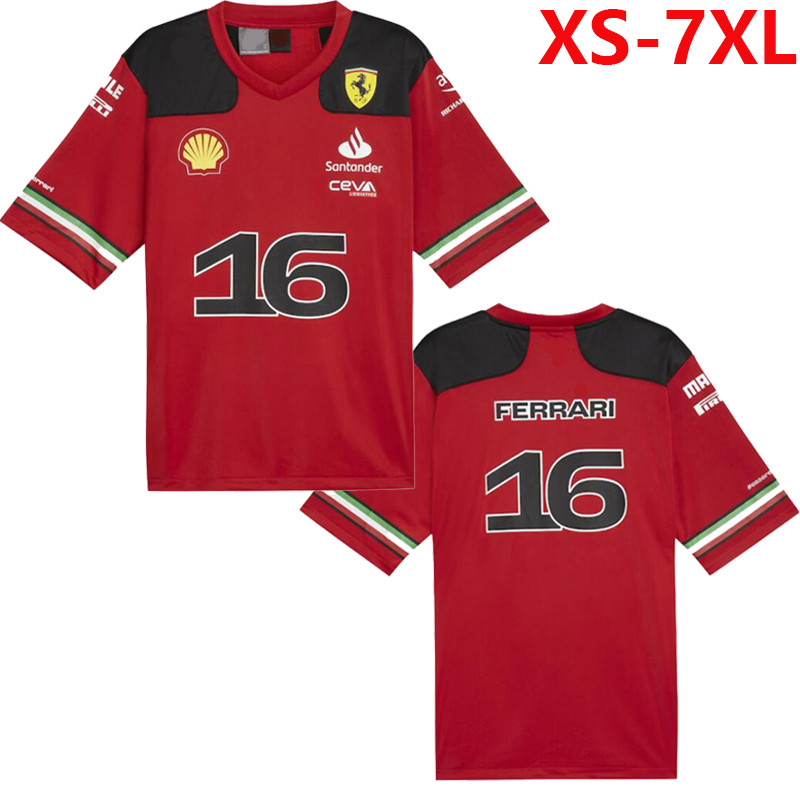2026 Áo thun ngắn tay Unisex F1 mới + Áo đấu đội đua Ferrari F1