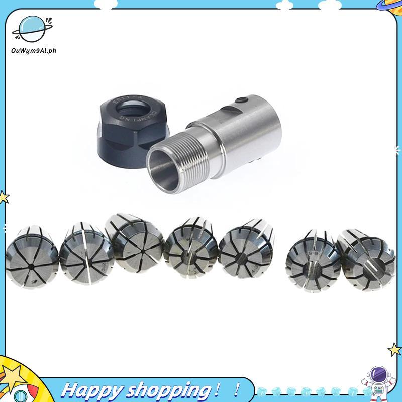 [ouwym9al] 1 Bộ C25 ER20 + 7 Cái 3 -12mm Collet Chuck Trục động cơ Thanh nối dài trục chính Collet T