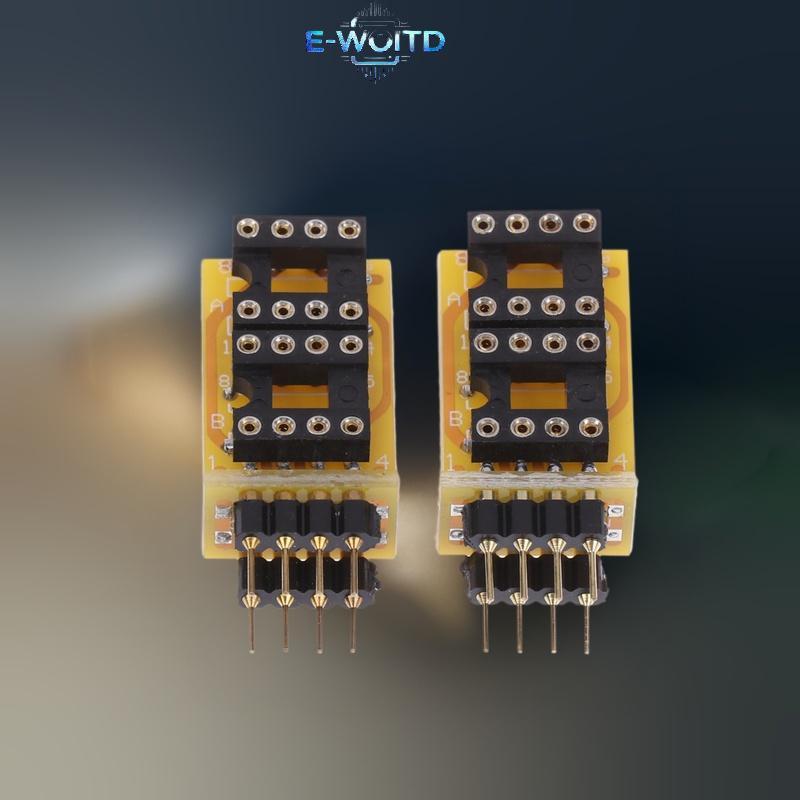 E-WOITD Dual Single DIP8 Sang Single OP-Amp Audio Opamp Adapter Ghế Chuyển Đổi Cho NE5534 AD797 OPA6