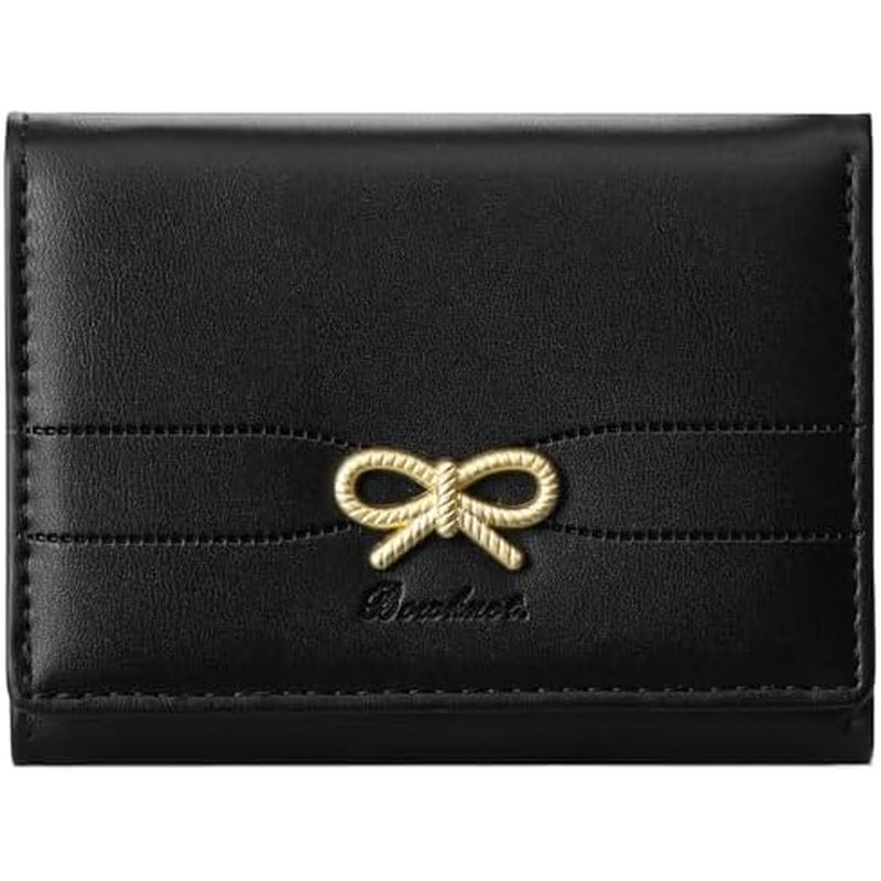 RNIEGA Small Wallets Girls Cute Coquette Bow Wallet Women Aesthetic Credit Card Holder with ID Windo