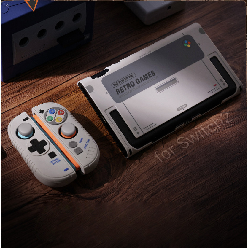 IINE Retro Cứng Full Dành Cho Nintendo Switch 2 PC Vỏ Bảo Vệ Joycon Bộ Điều Khiển NS2 Vỏ Bảo Vệ