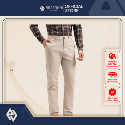 Quần kaki nam Phan Nguyễn, chất liệu cotton cao cấp, mềm mịn, co giãn tốt, form slim fit QKK.109