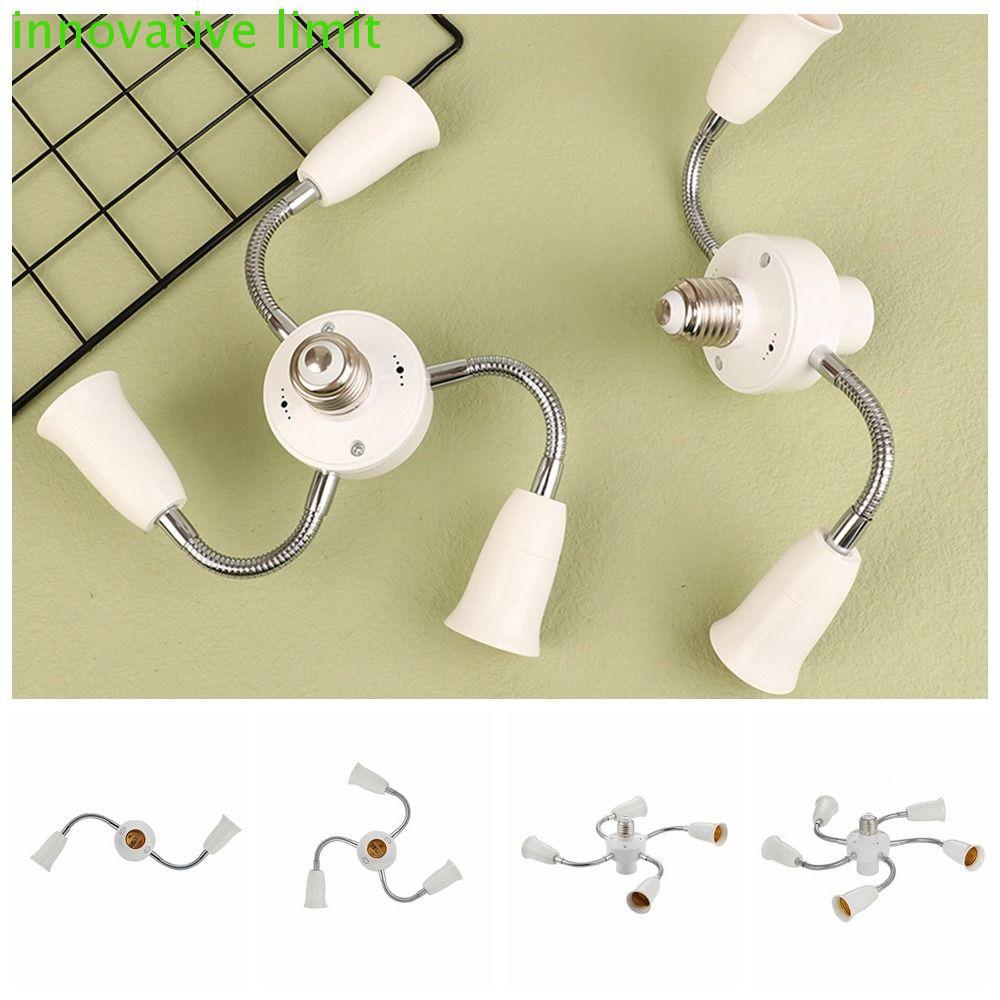 Bộ chuyển đổi giá đỡ đèn DYRUIZA E27, có ống nối dài Bộ chia ổ cắm đèn E27 linh hoạt, có thể điều ch