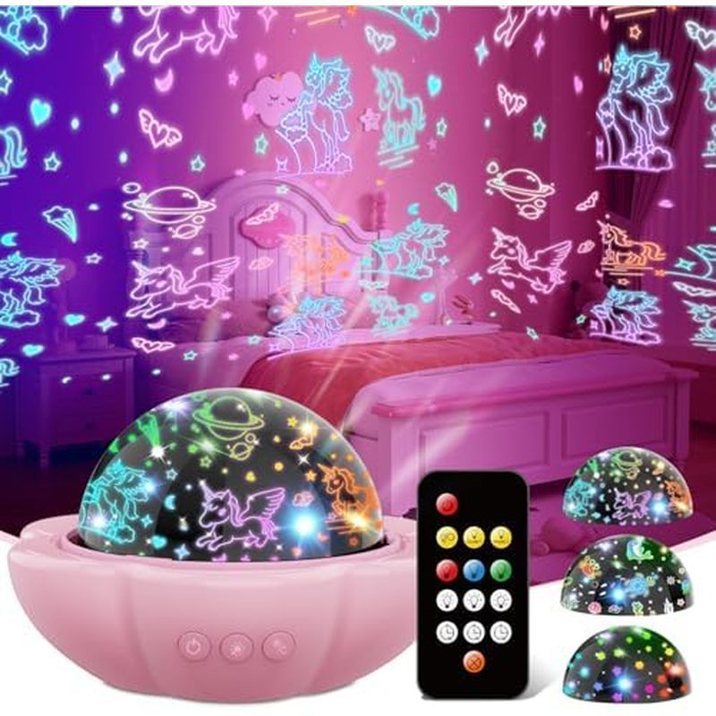 ys,Star Night Light Projector with Hard Projection Cover, Timer&Rotation,2-9 Year Olds Kids Chritsma