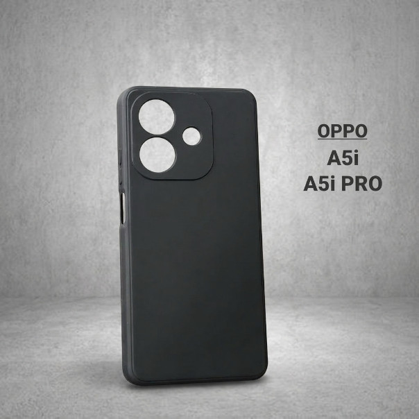 Ốp lưng Oppo A5i, A5i Pro trơn màu đen | Ốp điện thoại Oppo dẻo bảo vệ camera đt toàn diện