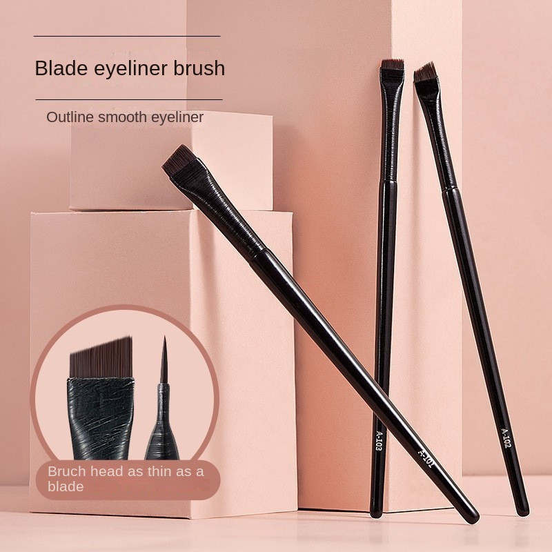 GECOMO Blade Eyeliner Brush Lower Eyelid To Flat Head xiên Góc lông mày Bàn chải trang điểm