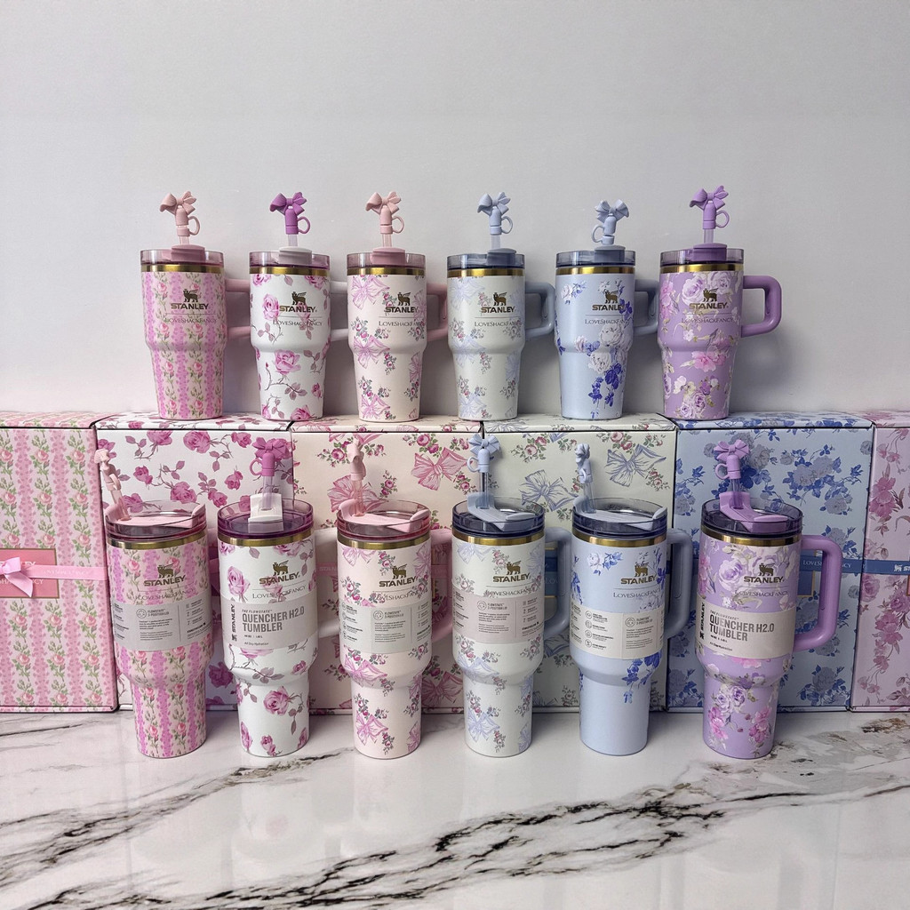 ⭐Hot-bán Stanley Thermos Cup Thế Hệ 2 Hoa Stanley Car Cup Ngoài Trời Di Động Xe Ice Master Cup⭐