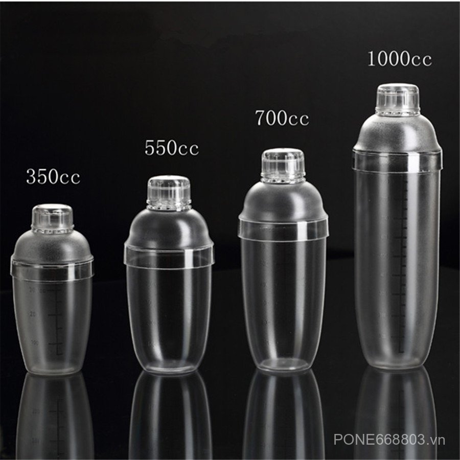 Bình lắc lắc cốc có quy mô Shaker Shaker Shaker Sữa ấm trà Juice Shaker Nhựa PC Ounce Cup 6DWZ