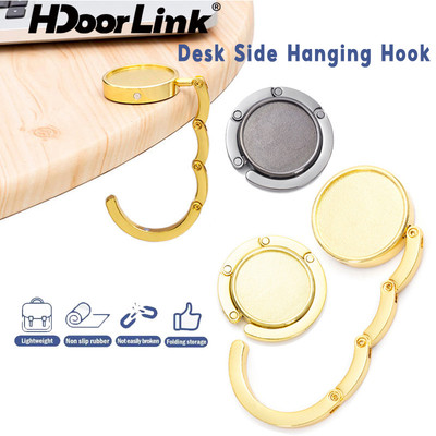 HdoorLink Túi Gấp Di Động Móc Hợp Kim Lưu Trữ Móc Treo Bàn Để Bàn Bên Giá Treo Cho Túi Xách Ví
