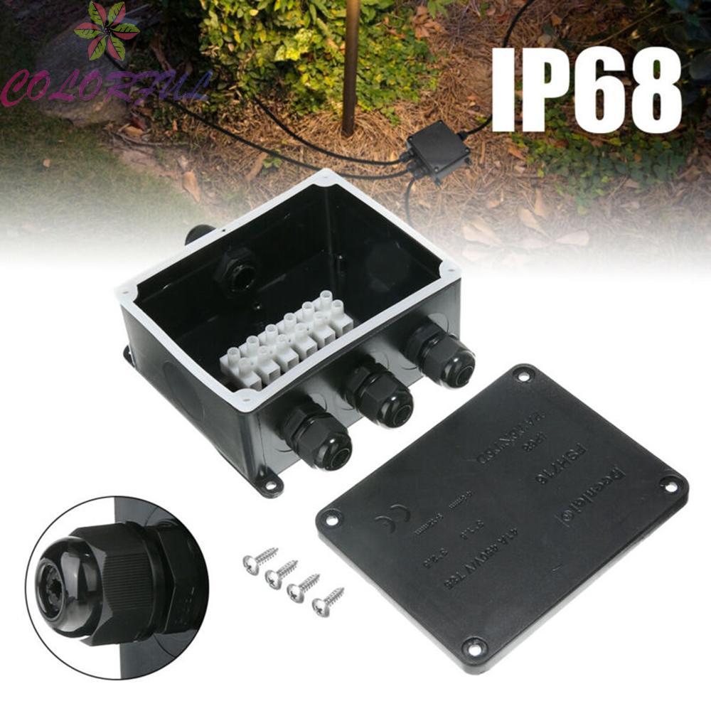 Junction Box 10A 4Way Cable Connector Dustproof Outdoor Terminal Block