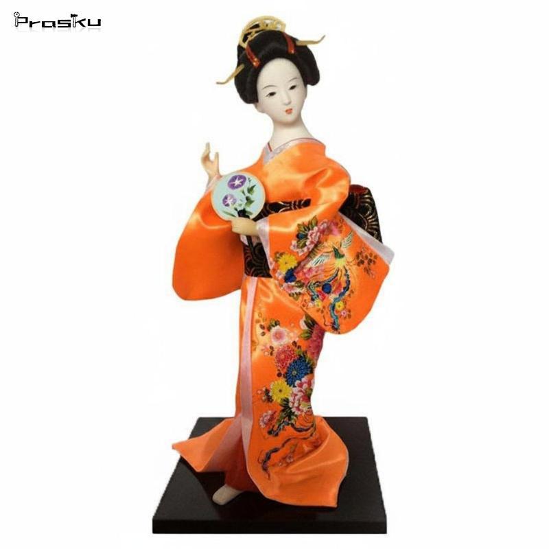 Chi tiết búp bê Geisha Nhật Bản Truyền thống Búp bê Nhật Bản Tượng Geisha lụa thủ công dành cho ngườ