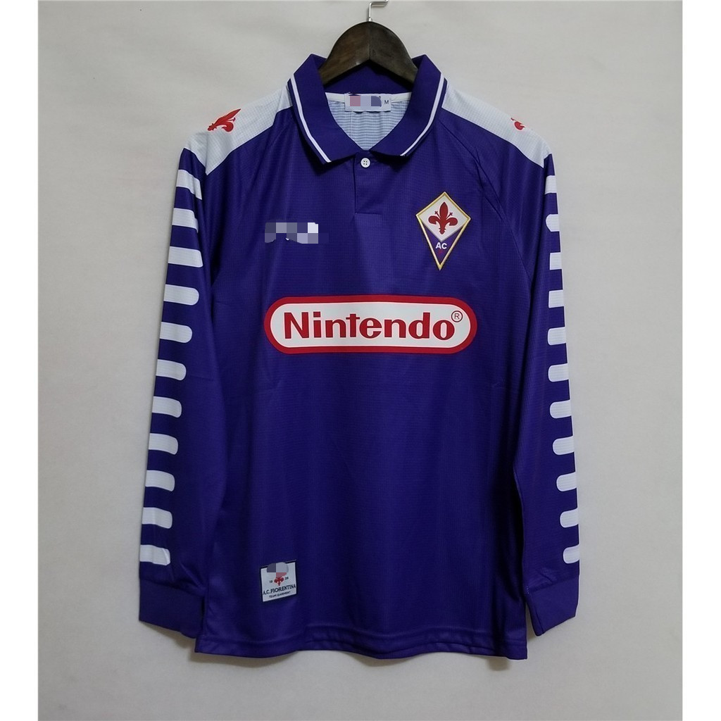 Áo bóng đá cổ điển dài tay dành cho nam New1998-1999 Fiorentina – Bộ ACF Fiorentina cổ điển