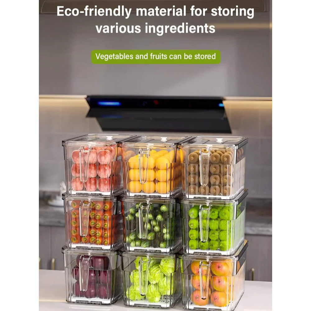 [Easy Lock Fresh] Large Capacity Vacuum Sealed Food Storage Box/Fridge Organizer/Freezer Container