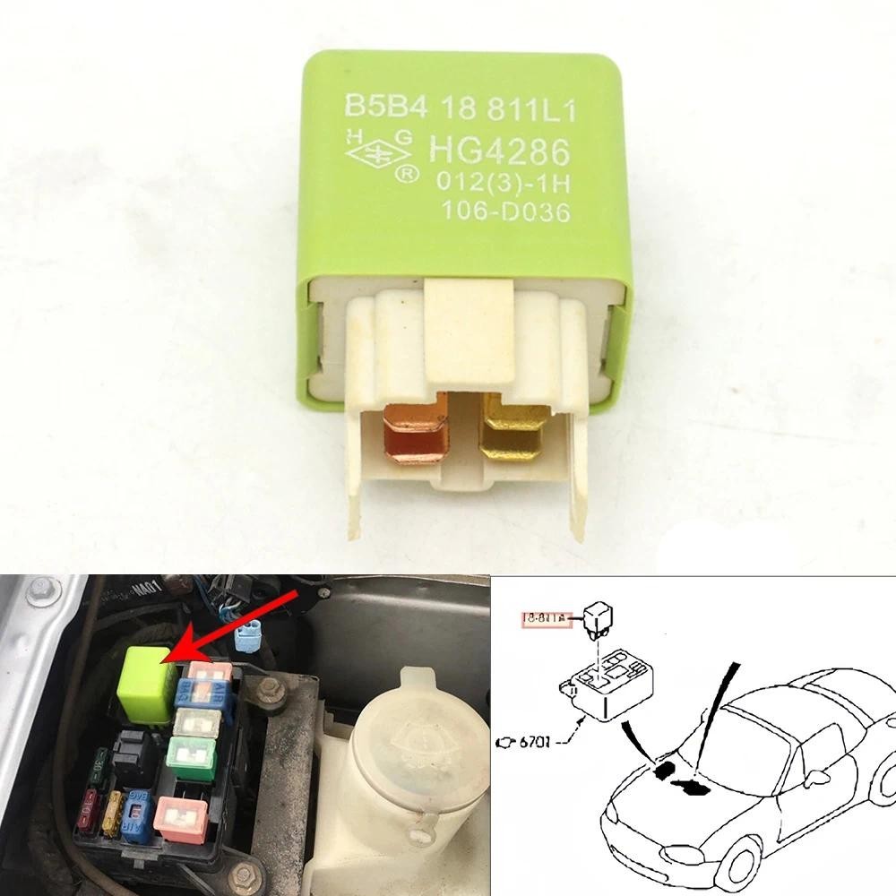 B5B4-18-811 Bơm Nhiên Liệu Quạt Làm Mát Rơ Le Điều Khiển Chính Cho Xe Mazda 323 626 Họ Premacy Roads