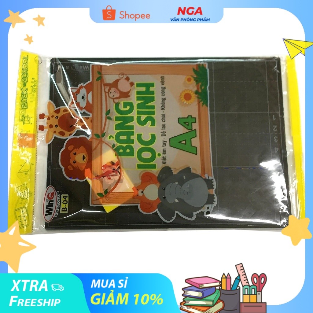 [MUA SỈ GIẢM 10%] Bảng học sinh, bảng viết phấn WinQ, B-04, (22 x 30)cm (1 cái)