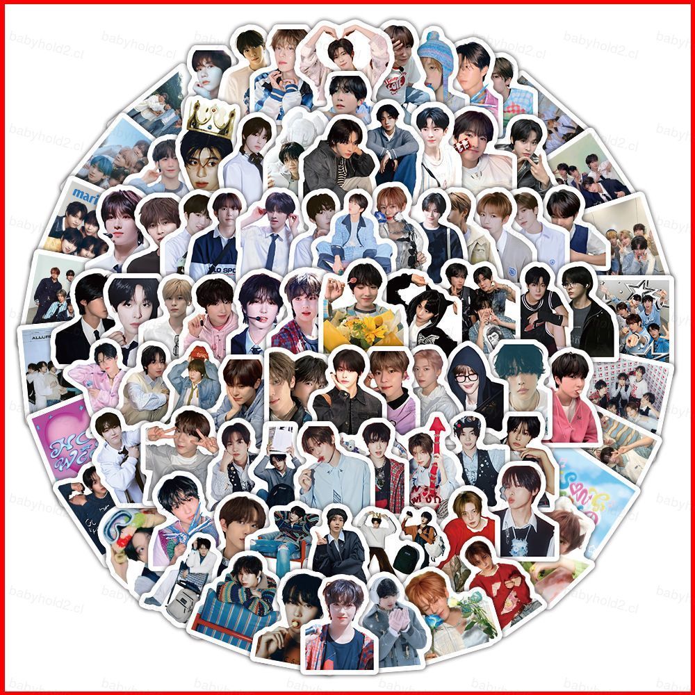 BH2 100 Cái / bộ ENHYPEN Stray Kids Dán NCT WISH Graffiti Hành Lý Cốc Nước Đàn Guitar Trang Trí HB2