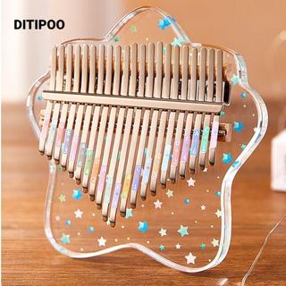 Ditipoo Ngón Tay Cái Piano, Đàn Piano Mini Ngón Tay Cái Tinh Tế, Món Quà Đồ Chơi Âm Nhạc Marimba Vui Nhộn 17 Phím Kalimba