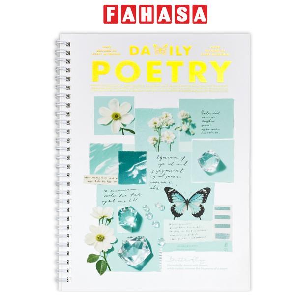Sổ Lò Xo Teen Poetry B5 - Kẻ Ngang - 60 Trang 80gsm - Depai B5-2130-25 - Màu Xanh Ngọc