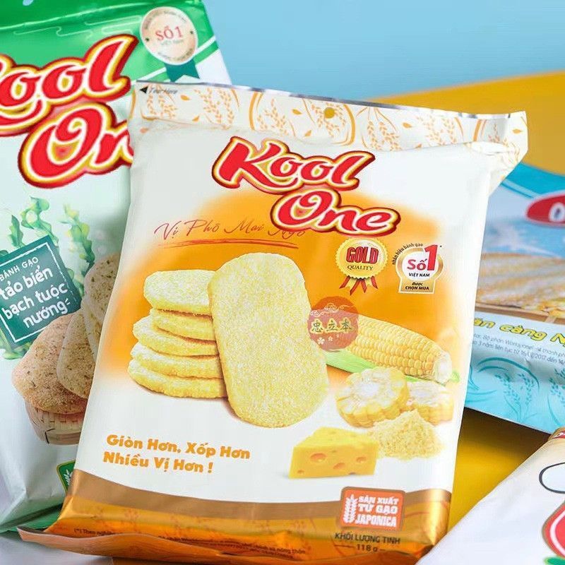 Việt Nam Nhập Khẩu KoolOne Senbei Cơm Crackers Tuyết Crackers Puffed Snacks Snacks Cơm Crackers Infl