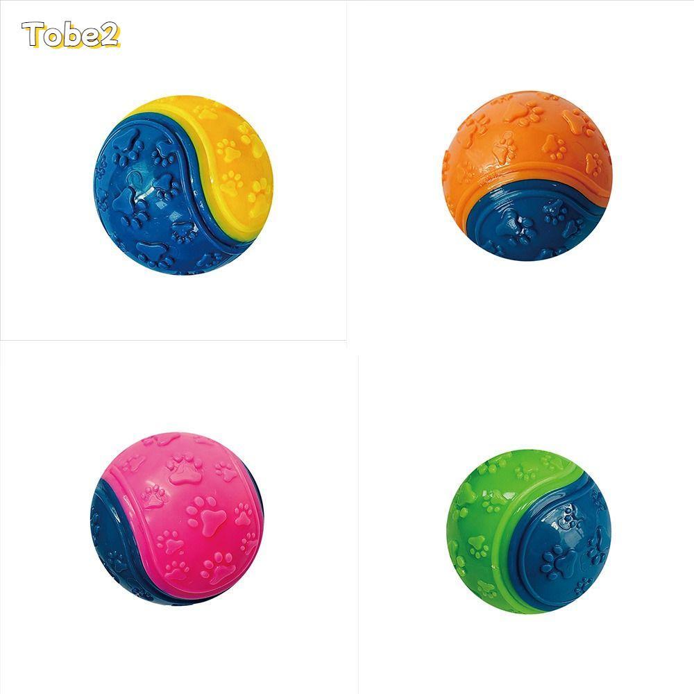 TOBE2 Teasing Dog Ball, TPR 6.2cm Dog Chew Ball Toy, Cam Vàng Mèo Bouncing Toy Ball Dog