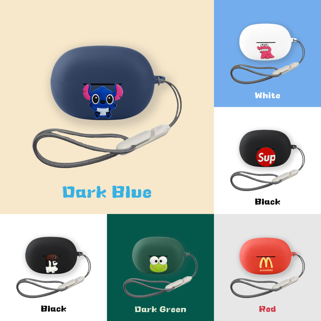 Suitable for EarFun Clip 2 Case Cartoon Panda Penguin Cute Fries Silicone Soft Case for EarFun Clip 