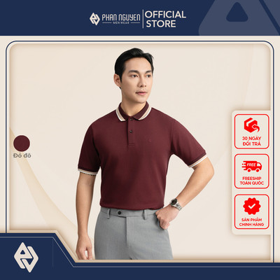 Áo polo nam Phan Nguyễn, chất liệu cotton mềm mịn, thoáng mát, form regular fit thoải mái APC.337