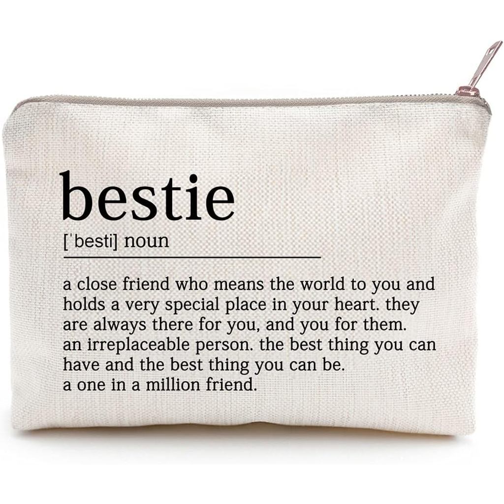 Hộp đựng trang điểm Bestie Người bạn thân Túi Coetic cho cô ấy cho em gái Túi vệ sinh sinh sinh nhật