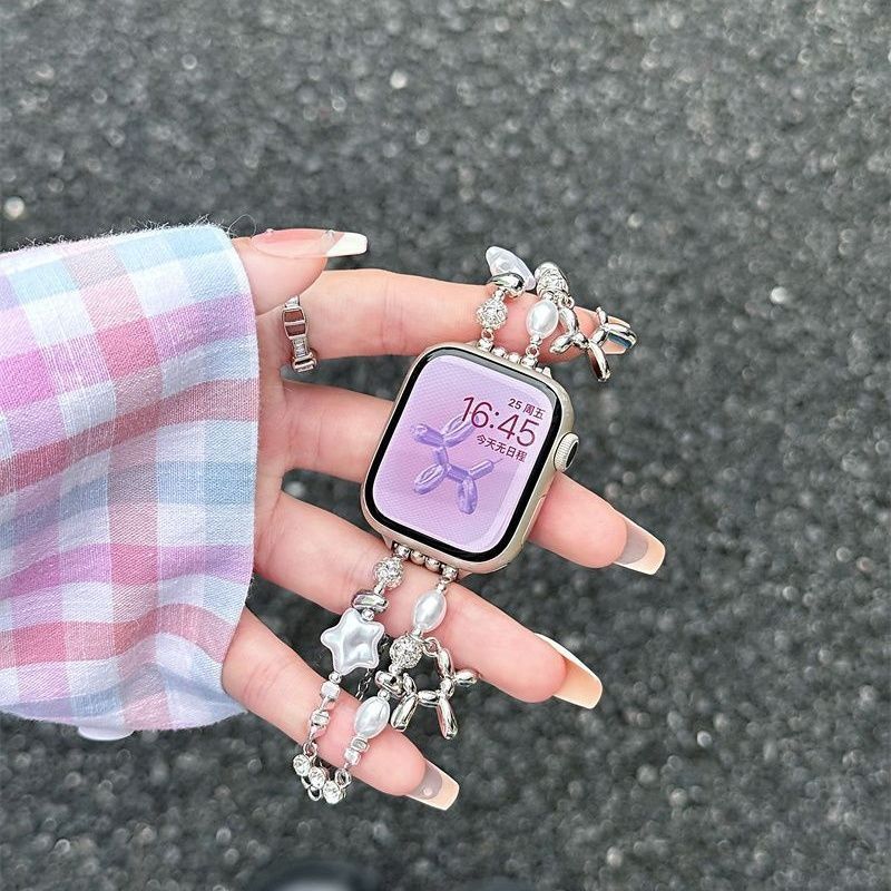 Thích hợp cho đồng hồ Xiaomi Bracelet 109 Redmi Đồng hồ đeo tay dây chuyền hình ngôi sao ngọc trai đ