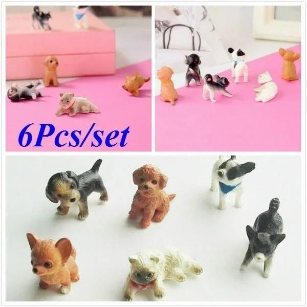 Mô Phỏng Mini Hound Pug Chó Thu Nhỏ Hình Động Vật Mô Hình Hình Hình Đồ Chơi Giáo Dục Cho Trẻ Em Tran