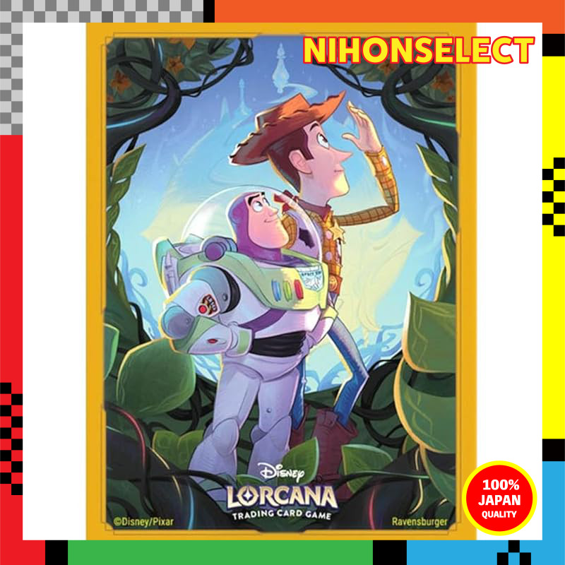 Takara Tomy Disney Lorcana TCG Japanese Version Official Card Sleeves "Toy Story Woody & Buzz Lighty