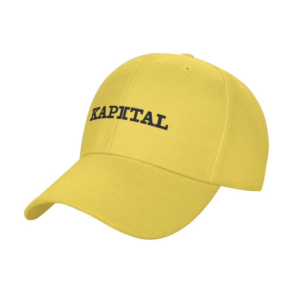Mới Có Sẵn KAPITAL logo Mũ Bóng Chày Nam Nữ Thời Trang Polyester Màu Trơn Cong Vành Mũ Unisex Golf C