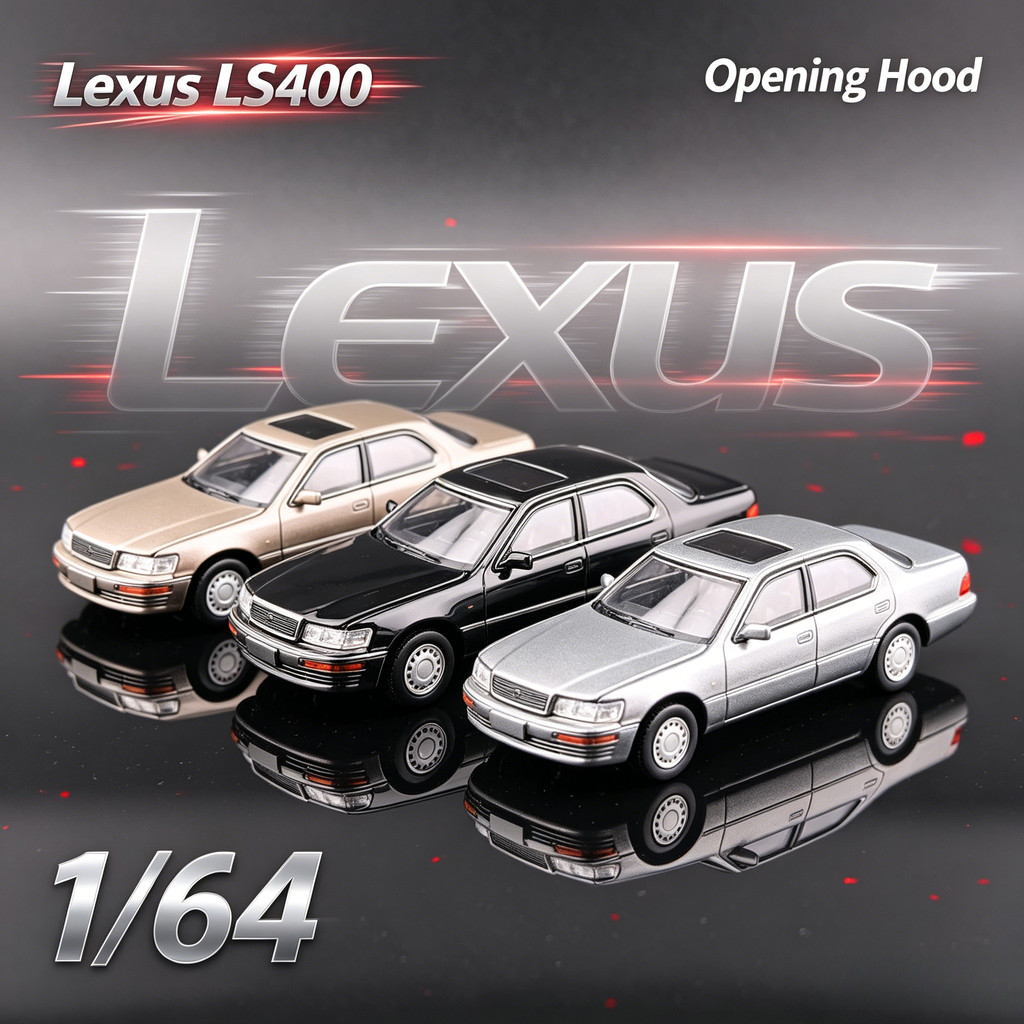 Fine Works Mô hình xe hợp kim Lexus LS400 tỉ lệ 1/64 mô phỏng sưu tầm quà tặng#peetyeee