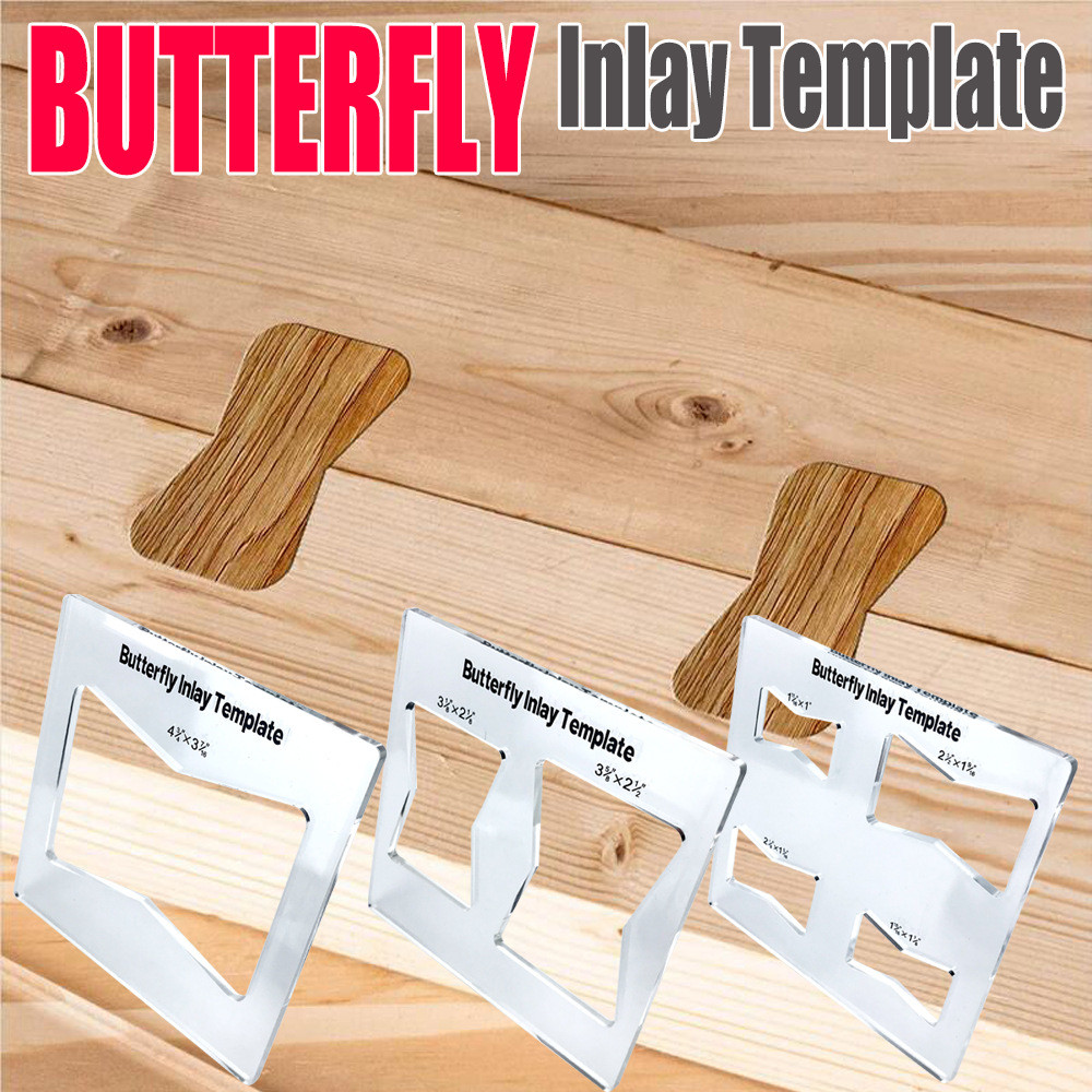 Bản mẫu bộ định tuyến bướm gỗ templateinlay Inlay Inlay Inlay Mẫu trang trí