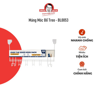 Máng móc đồ treo cửa uncle bills nhập khẩu dùng để treo quần áo mũ nón cùng lúc - bl0053