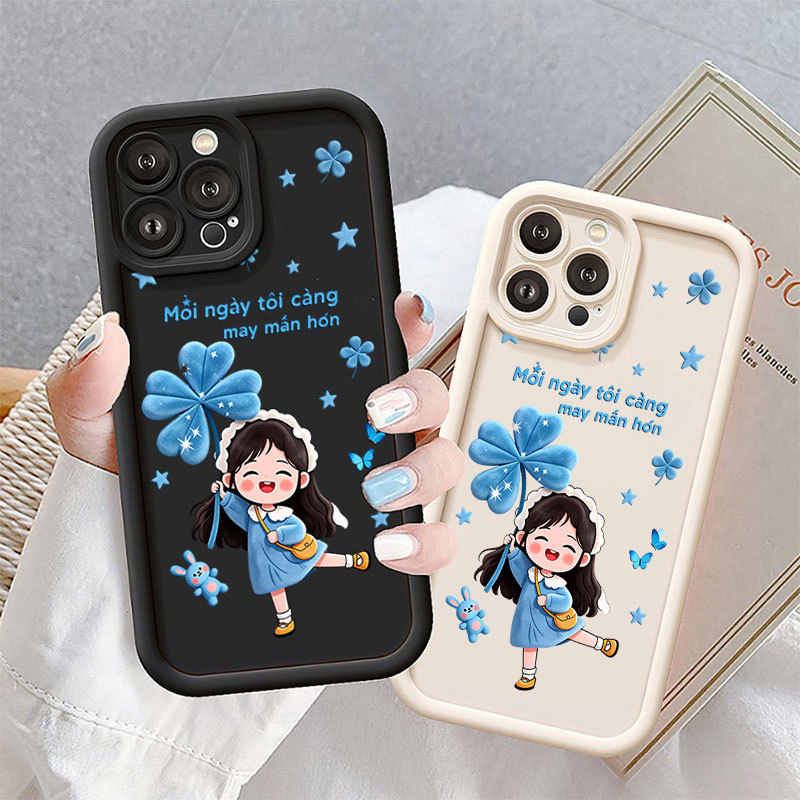phim hoạt hình blue cô gái Trường hợp điện thoại cho Xiaomi 15T 14T 13T 11T Pro POCO X7 X6 M6 Pro C6