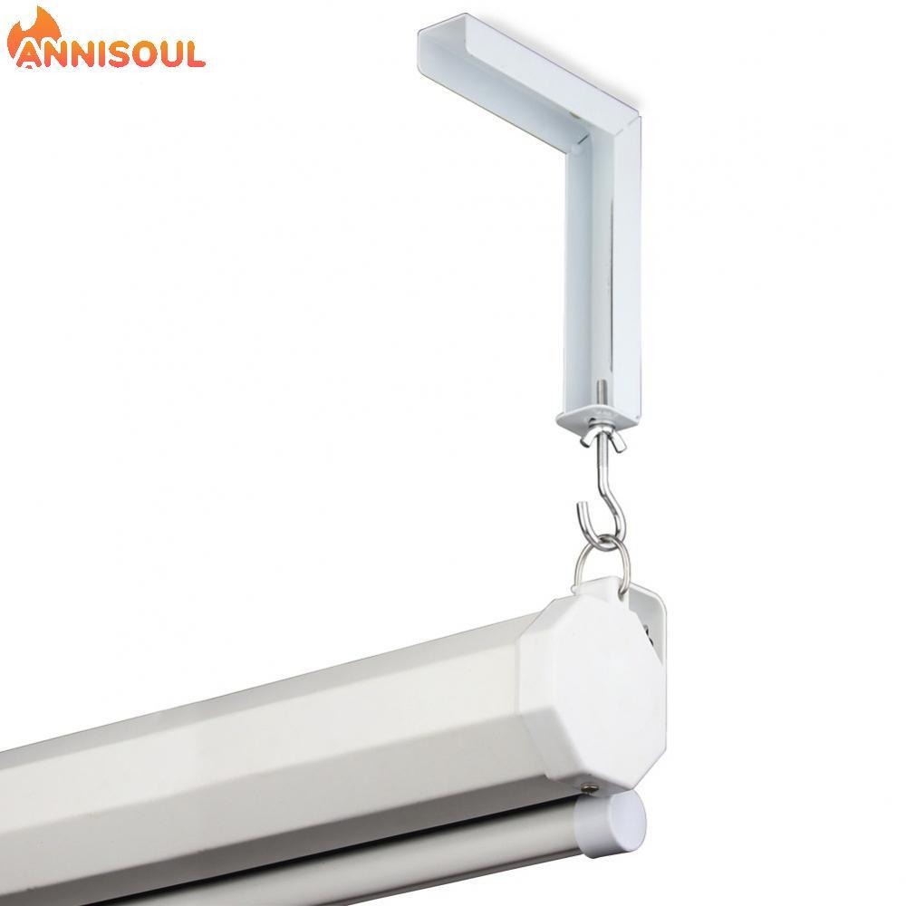 [NISO]White Metal Hook Bracket 40120 for Projector Screen Wall Mount Easy Installation