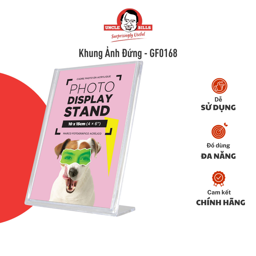 Khung Ảnh Đứng UNCLE BILLS Sang Trọng Bền Đẹp Dễ Trang Trí 10x15cm - GF0168