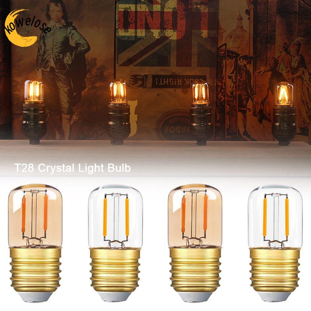 Bóng Đèn Pha Lê KOWELOSE T28, Bóng Đèn LED 1W E26 E27, Đèn Chùm Gia Đình 2200K Nến Trắng Ấm Bóng Đèn